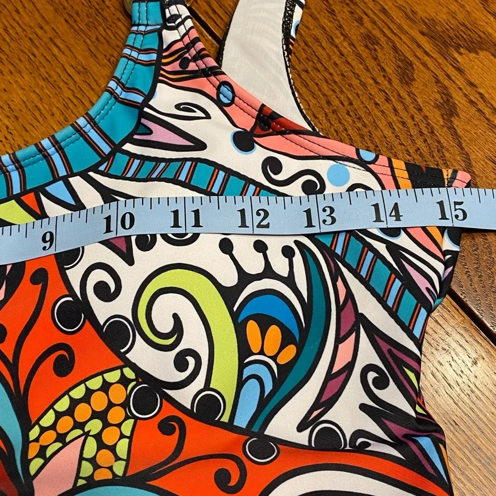 Colorful Chain Strap One Piece Swimsuit - Picture 3 of 16